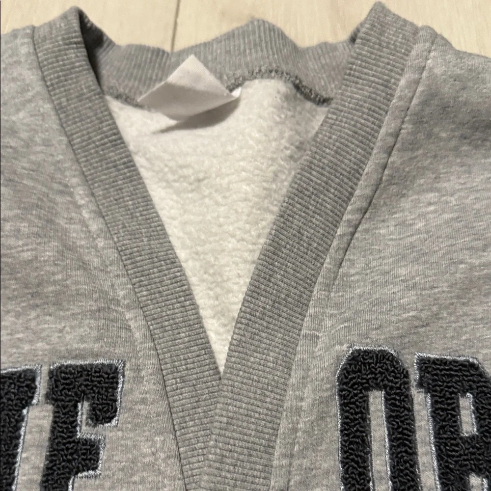 Zara Kids Long Sleeve Gray Button Up ‘California' Cardigan Style Sweatshirt